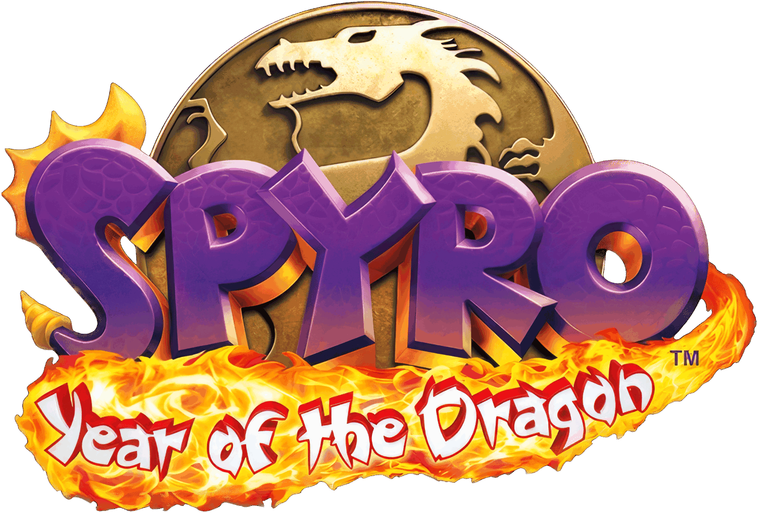 Spyro Year of the Dragon logo for Playstation